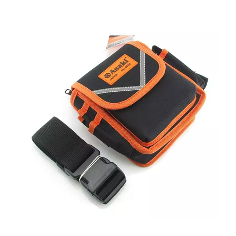 Asaki AK-9984 7-compartment tool bag with belt