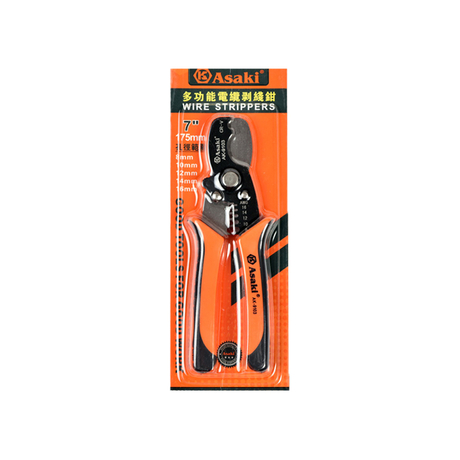 Kìm tuốt dây điện 0.6 - 1.3mm2 Asaki AK-9107