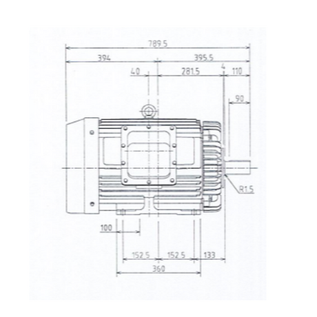 Toshiba 0226ODMH7FS 22kW 6-pole 3-phase electric motor