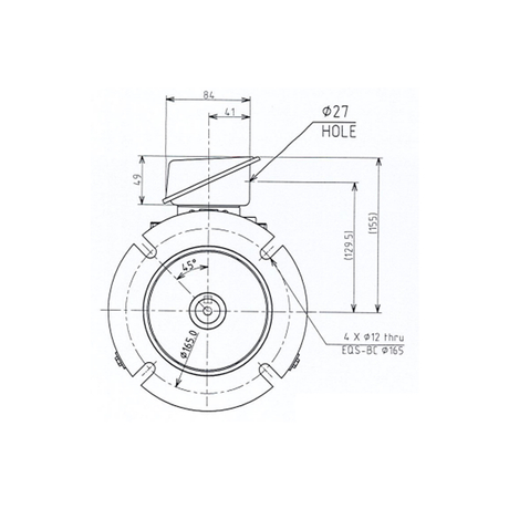 Toshiba Y114SDMH7JS 1.1kW 3-phase 4-pole electric motor