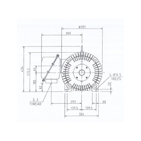 3 phase 4 pole electric motor 22kW Toshiba 0224ODMH7FS