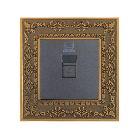 Ổ cắm mạng ABE PLACE P1C-M màu xám chì