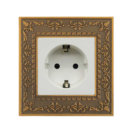 Ổ cắm châu âu ABE PLACE P1A-CA màu trắng