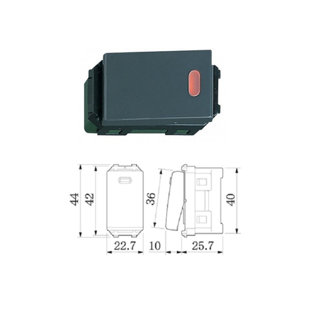Công tắc D có đèn báo 2 tiếp điểm 250VAC - 20A Panasonic WEV5033-7H