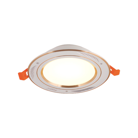 Đèn Led âm trần viền vàng 7W HUFA AV-02 ánh sáng vàng nhạt