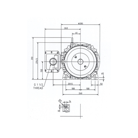 Mô tơ điện 3 pha 4 cực 5.5kW Toshiba Y554ODMH7FS