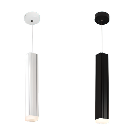 Đèn thả Led trang trí vuông vỏ đen 10W HUFA TF-267 ánh sáng trắng
