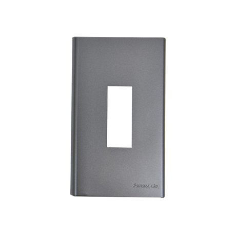 Faceplate for Panasonic WEV7001MH 1-pole CB, metallic gray