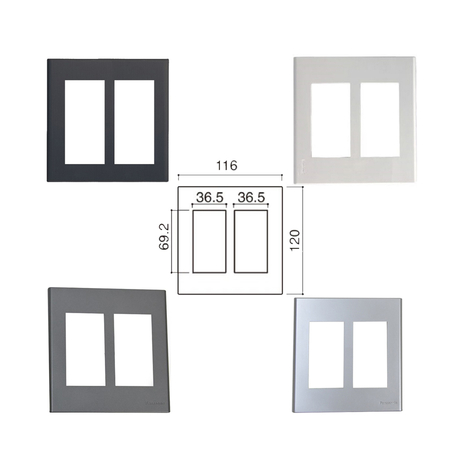 Faceplate for 6 Panasonic WEV68060SW devices