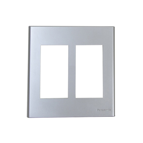 Faceplate for 6 Panasonic WEV68060MW devices, metallic white