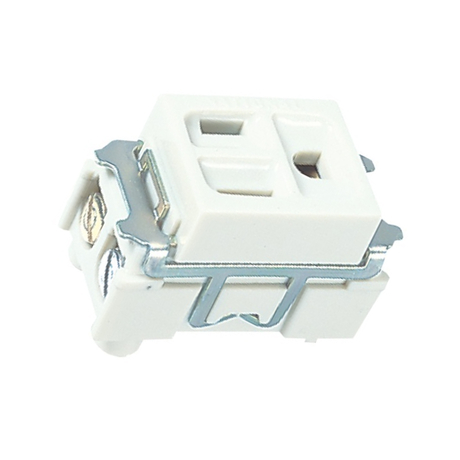 Ổ cắm đơn có dây nối đất phích cắm dẹp Panasonic WN11017W
