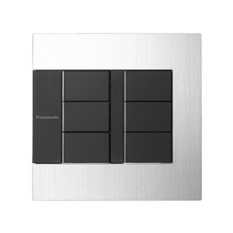 Bộ 6 công tắc có đèn báo chuẩn A Panasonic WTEGP56572S-1-G