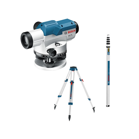 Bộ set máy thủy bình Bosch GOL 32 D + Chân máy thủy bình BT 160 + Cây mia GR 500