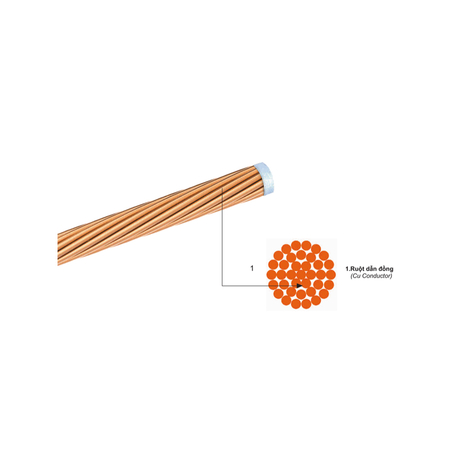 Cáp đồng trần Cadisun C6