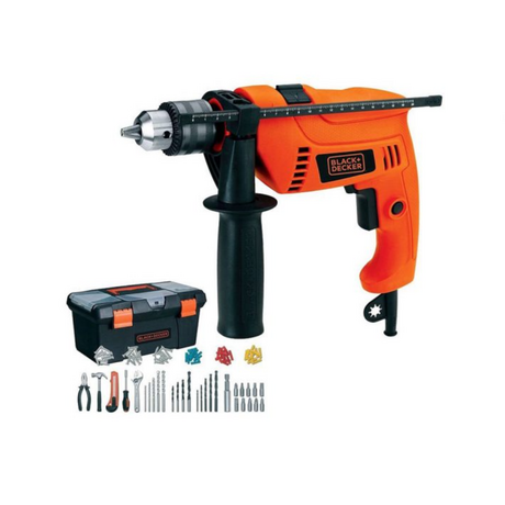 Black & Decker HD650BXH-B1 650W Hand Drill (Tool Box with 100 Accessories)