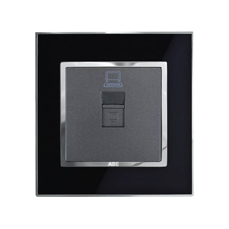 Ổ cắm mạng ABE MIRROR M1D-M màu đen