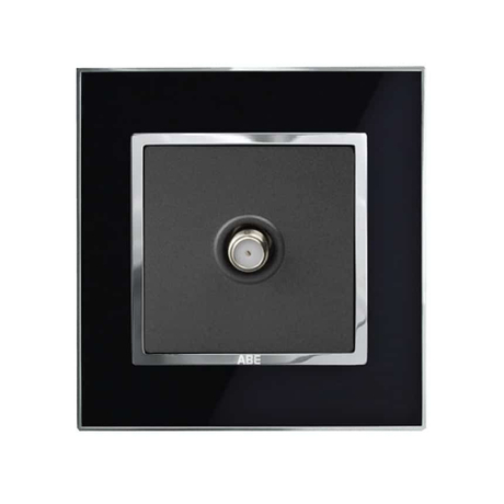 Ổ cắm tivi ABE MIRROR M1D-TV màu đen
