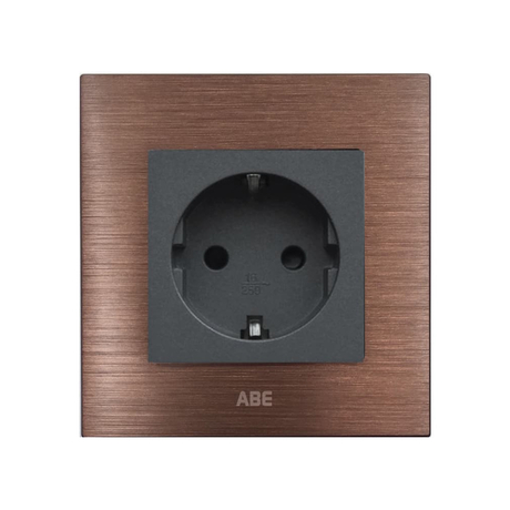 Ổ cắm châu âu ABE TITANIUM T1N-CA màu nâu
