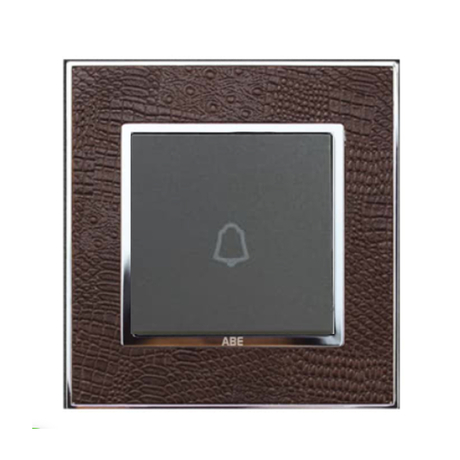 ABE LEATHER D1S-DB doorbell crocodile skin color