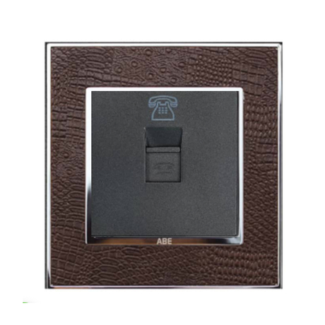 Ổ cắm điện thoại ABE LEATHER D1S-DT màu da cá sấu