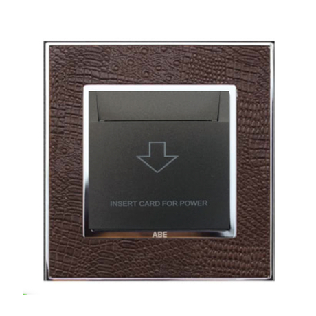 Công tắc thẻ từ ABE LEATHER D1S-T30A màu da cá sấu