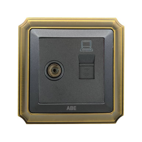 ABE BRONZE B1X-TVM network TV socket gray