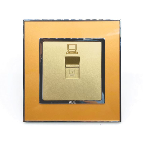 Ổ cắm mạng ABE MIRROR M1V-M màu vàng