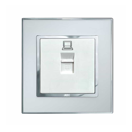 Ổ cắm mạng ABE MIRROR M1T-M màu trắng