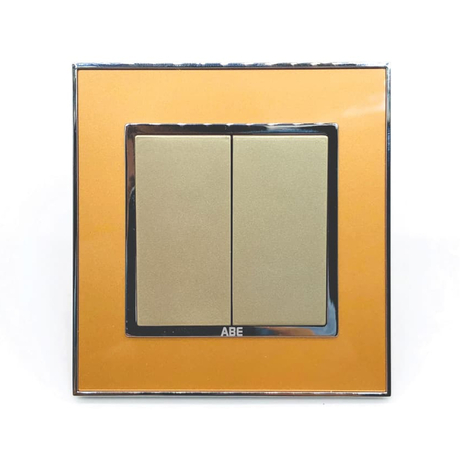 Công tắc đơn 1 chiều ABE MIRROR M1V-21C màu vàng