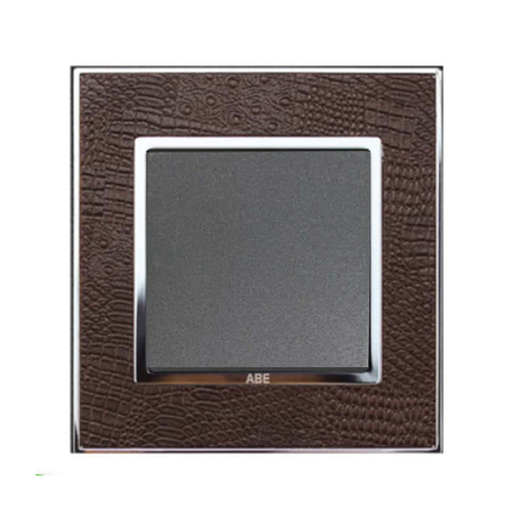 Công tắc điện đôi ABE LEATHER D1S-12C màu da cá sấu