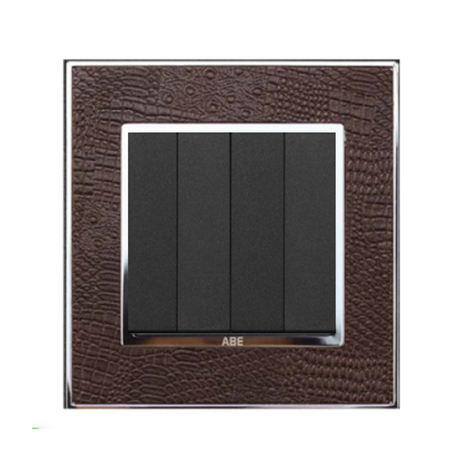 Công tắc điện bốn ABE LEATHER D1S-42C màu da cá sấu