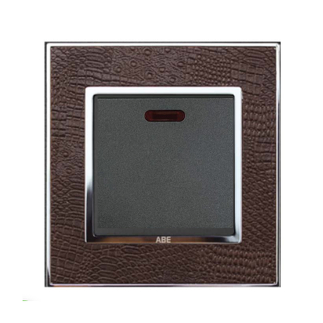 Công tắc điện ABE LEATHER D1S-45A màu da cá sấu