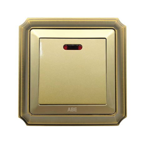 Công tắc điện ABE BRONZE B1V-20A màu vàng