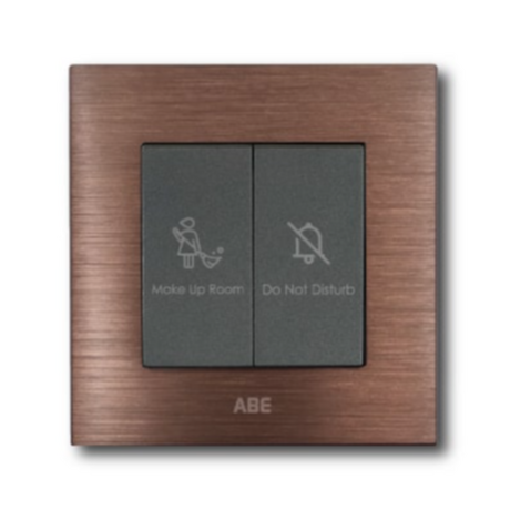 Công tắc điện dọn phòng ABE TITANIUM T1N-2DS màu nâu