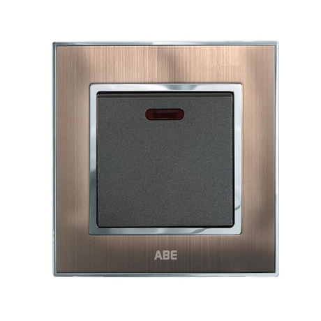 Công tắc điện ABE SATIN S1D-20A màu đồng