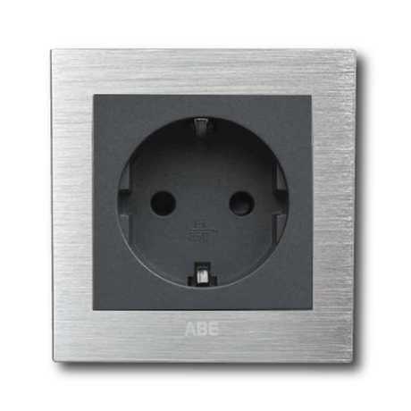 Ổ cắm châu âu ABE TITANIUM T1B-CA màu bạc