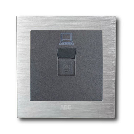 Ổ cắm mạng ABE TITANIUM T1B-M màu bạc