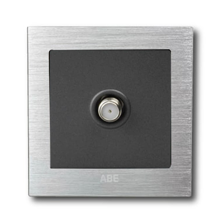 Ổ cắm tivi ABE TITANIUM T1B-TV màu bạc
