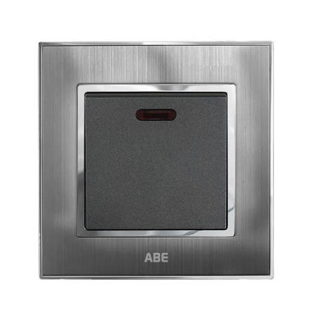 Công tắc ABE SATIN S1B-20A màu bạc