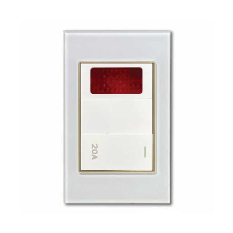 ABE CRYSTAL C1T-20A white electrical switch