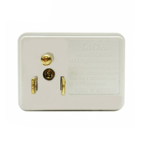 Ổ cắm nối với sạc USB Lioa OC1USB