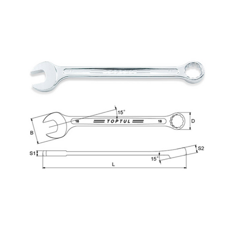 Toptul ACEW1010 5/16inch Open End Wrench