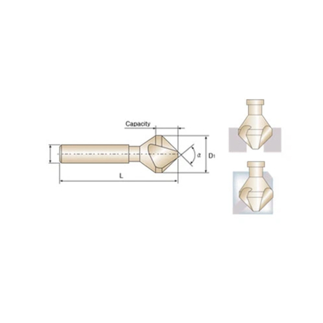 90 degree chamfer bit phi 8.3x6x50 YG-1 C1139083