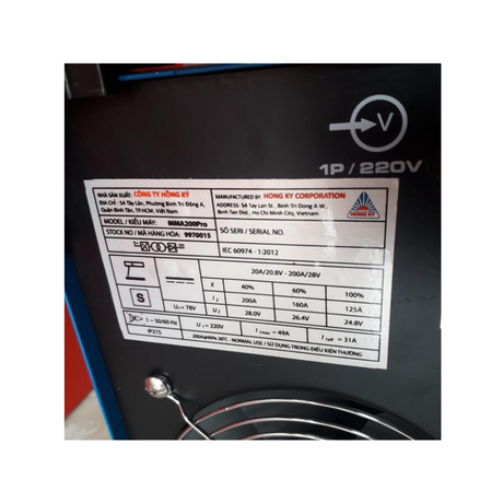 MMA Inverter 200 Amp 220V Stick Welder Hong Ky MMA200Pro