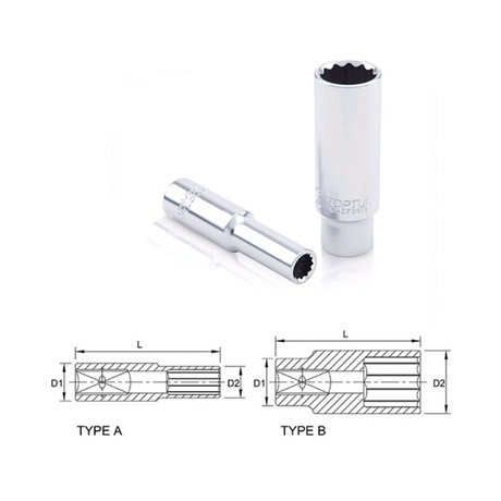 Tuýp bông dài 1/4inch Toptul BBEF0806