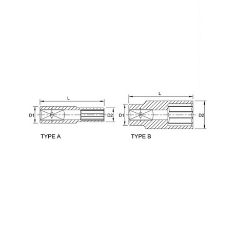 Tuýp bông dài 1/4inch Toptul BBEF0806