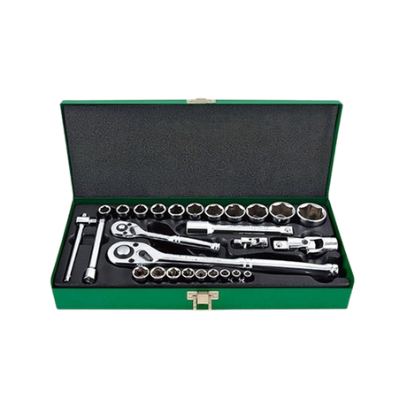 TOPTUL GCAD2802 28-piece 1/4 inch & 1/2 inch hexagon socket set, ball type
