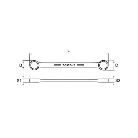 Cờ lê 2 đầu vòng 10x11mm Toptul AABM1011