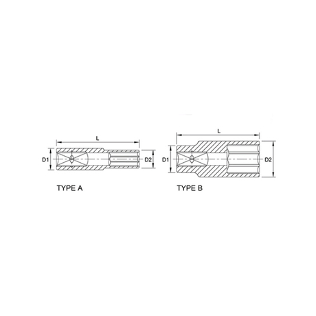 Toptul BBEE1624 1/2inch Hexagon Socket