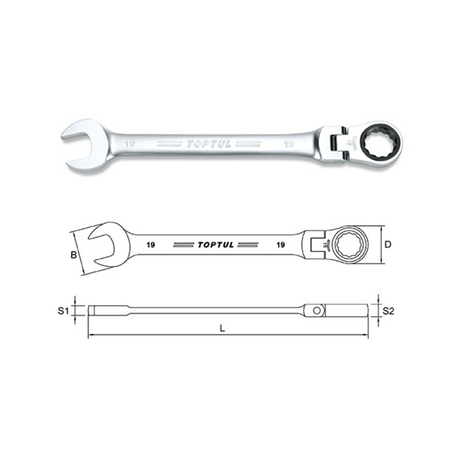 Cờ lê vòng miệng 13mm Toptul AOAH1313